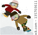People who enjoy snowboarding 135703611