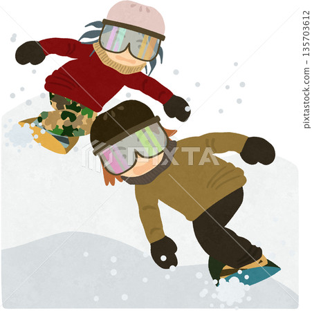 People who enjoy snowboarding People who enjoy snowboarding 135703612