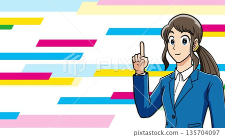 色彩鮮豔的背景,男人和女人 色彩鮮豔的背景,男人和女人 135704097