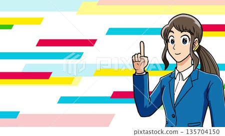 Colorful background, men and women 135704150