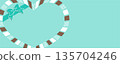 Mint tone Valentine's heart background for promotional banners 135704246