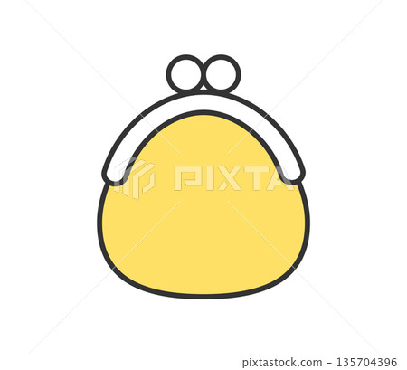 簡易搭扣錢包圖示插圖向量圖 135704396