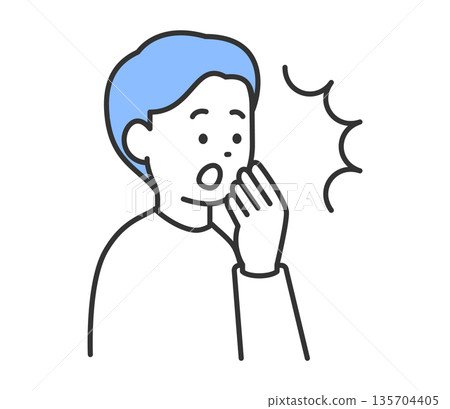 驚訝的男人插圖向量圖 驚訝的男人插圖向量圖 135704405