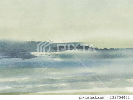 Abstract Watercolor in Soft Pastel Tones vector Abstract Watercolor in Soft Pastel Tones vector 135704451