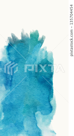 Blue Watercolor Abstract Vector Banner 135704454