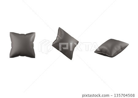 3D illustration of a gray cushion 3D illustration of a gray cushion 135704508