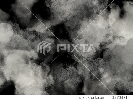 A spooky, hazy, horror background image in black and grey 135704814