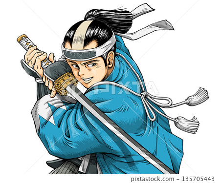 Okita Souji, commander of the Shinsengumi's first unit, takes the stage Okita Souji, commander of the Shinsengumi's first unit, takes the stage 135705443