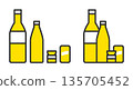 飲料瓶罐的簡單圖示插圖 135705452
