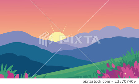 Soft Morning Light Across Valleys Soft Morning Light Across Valleys 135707409