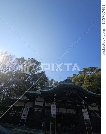 A scene from Atsuta Shrine under a blue sky A scene from Atsuta Shrine under a blue sky 135707491