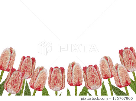 【鬱金香畫框】手工刺繡插畫材料 135707900