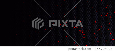 SaaS uptime status background, minimalist hex mesh with red incident points. Status pages, KPI slides, postmortems. Reliability backgrounds for ops teams. Vector illustration SaaS uptime status background, minimalist hex mesh with red incident points. Status pages, KPI slides, postmortems. Reliability backgrounds for ops teams. Vector illustration 135708098