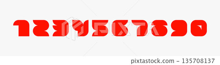Bold Thick Fat Numbers Logo Set. 0 1 2 3 4 5 6 7 8 9 Numeric Digits for Tech Sport Startup Creative Anniversary Birthday Jubilee Symbols Signs. Vector Illustration Bold Thick Fat Numbers Logo Set. 0 1 2 3 4 5 6 7 8 9 Numeric Digits for Tech Sport Startup Creative Anniversary Birthday Jubilee Symbols Signs. Vector Illustration 135708137