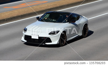 white domestic sports car 135708203