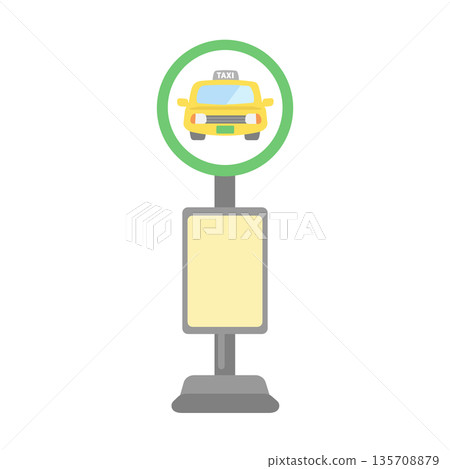 計程車月台插圖 135708879