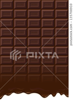 Melting chocolate bar_Vertical Melting chocolate bar_Vertical 135708910