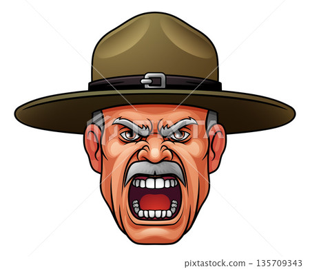 Drill Instructor Sergeant Bootcamp Army Soldier 135709343
