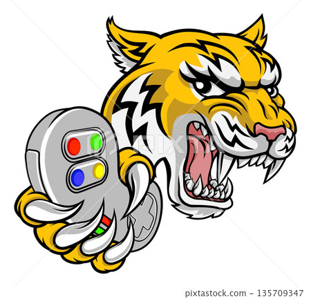 Wildcat Bobcat Bobcats Wildcats Gamer Mascot Wildcat Bobcat Bobcats Wildcats Gamer Mascot 135709347