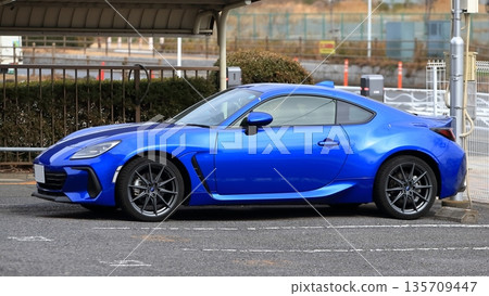 Blue Japanese sports car Blue Japanese sports car 135709447