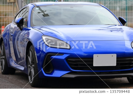 Blue Japanese sports car 135709448