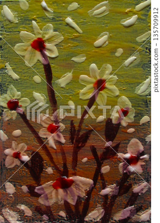 Flowers painting, original art 135709912