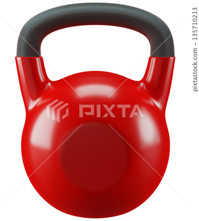 Red Kettlebell Isolated on Transparent Background 135710213