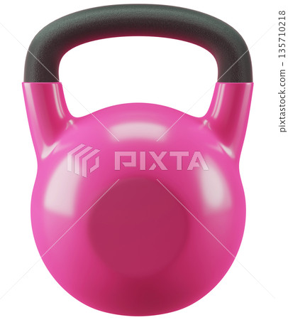 Pink Kettlebell Isolated on Transparent Background 135710218