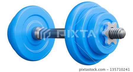 Adjustable Dumbbell with Blue Weight Plates And Chrome Bar Perspective View Adjustable Dumbbell with Blue Weight Plates And Chrome Bar Perspective View 135710241