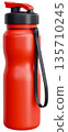 Red Sport Water Bottle 3D Illustration 135710245
