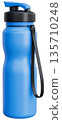 Blue Sport Water Bottle 3D Illustration 135710248