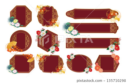 中式邊框裝飾邊框 135710298