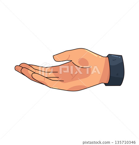 illustration of Hand Offer illustration of Hand Offer 135710346
