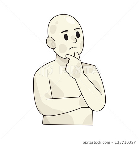 illustration of Person thinking 135710357