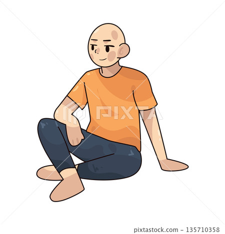 illustration of Person sitting illustration of Person sitting 135710358