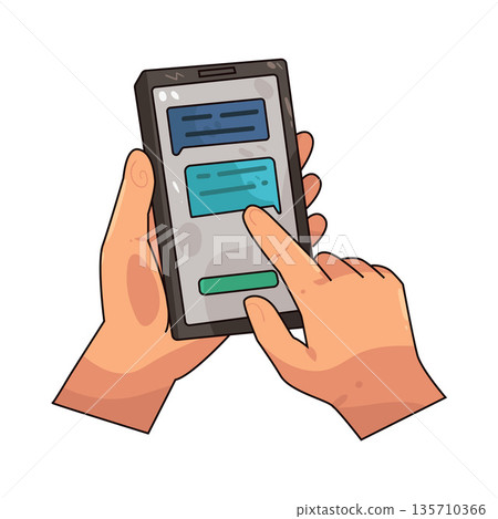 illustration of online messaging 135710366