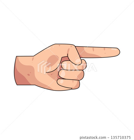 illustration of Point Finger 135710375
