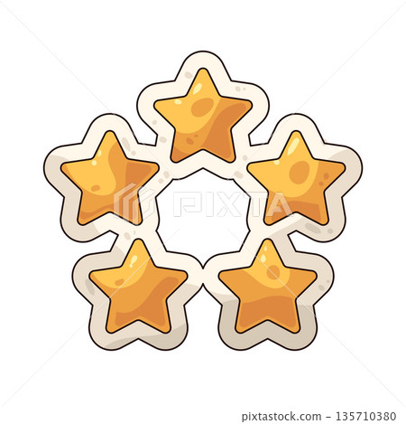 illustration of five stars illustration of five stars 135710380