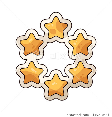 illustration of six stars 135710381
