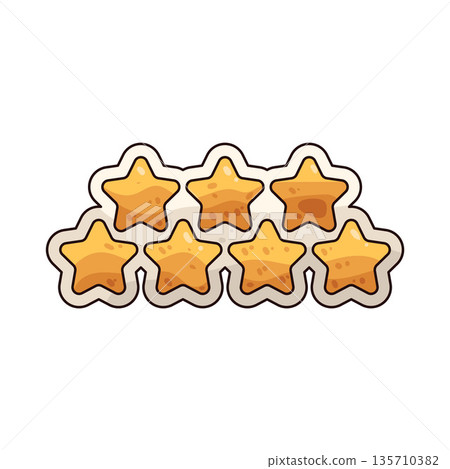 illustration of seven stars 135710382