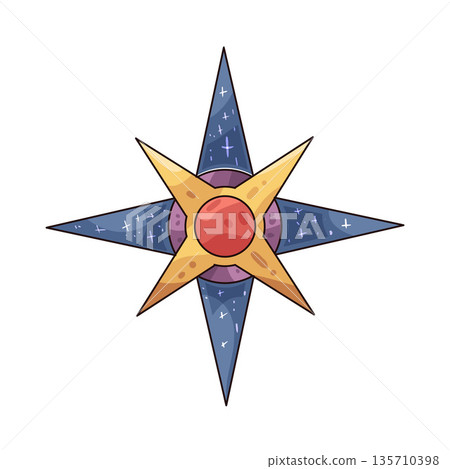 illustration of magic star illustration of magic star 135710398