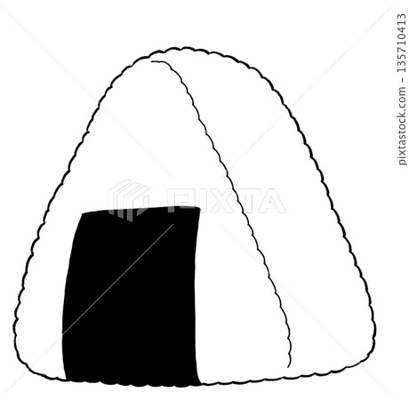 Simple rice ball icon Simple rice ball icon 135710413