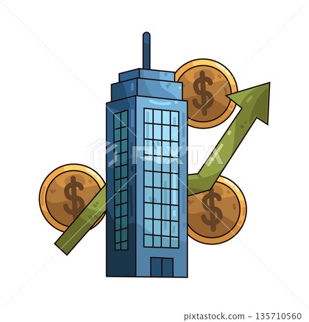 illustration of business strategy 135710560