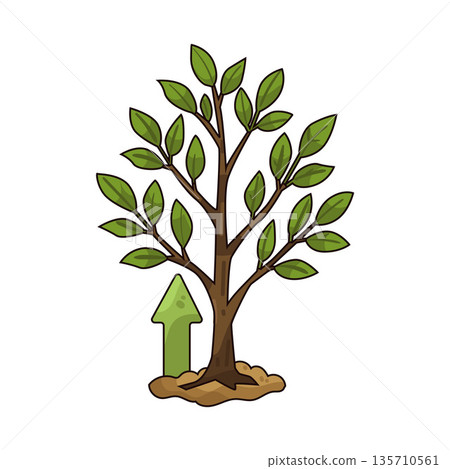 illustration of growth tree 135710561