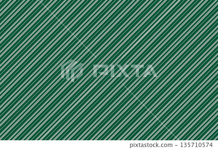 Christmas image: Simple diagonal striped background in dark green and white. Seamless line pattern material. Christmas image: Simple diagonal striped background in dark green and white. Seamless line pattern material. 135710574