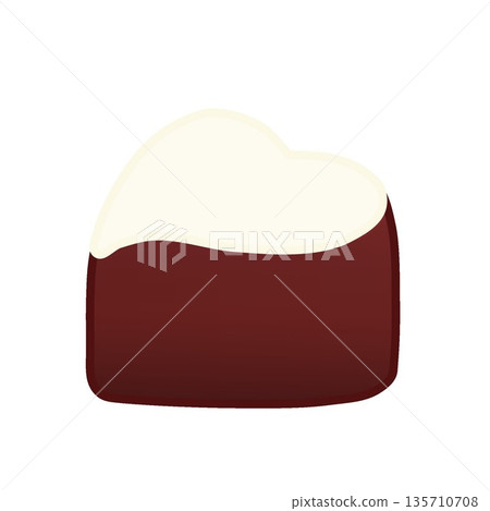 Heart-shaped chocolate illustration Heart-shaped chocolate illustration 135710708