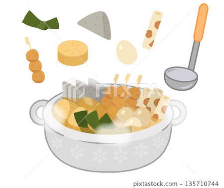 關東煮及其食材示意圖 135710744