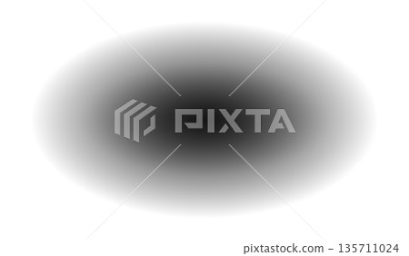 Oval soft shadow. Realistic drop shadow effect. Floating effect for product mock-up. 135711024