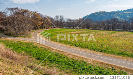 Winter Sewari Embankment, Yawata City, Kyoto Prefecture Winter Sewari Embankment, Yawata City, Kyoto Prefecture 135711056