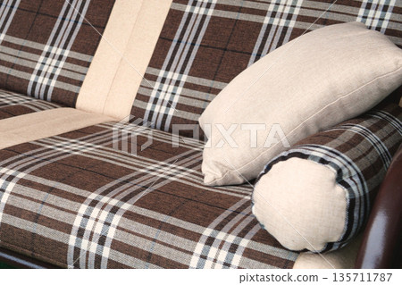 garden swing sofa on the grass in the summer garden swing sofa on the grass in the summer 135711787